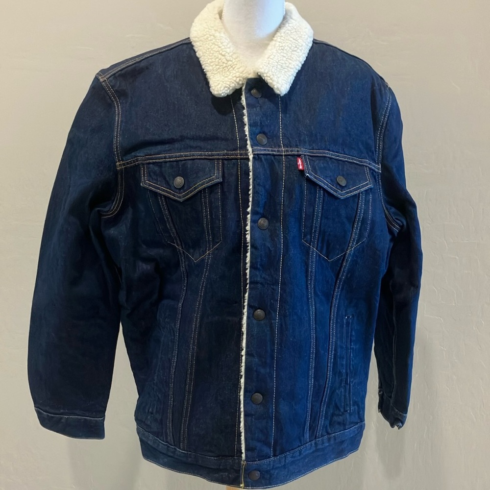 Levi's Blue Jacket with Sherpa Lining